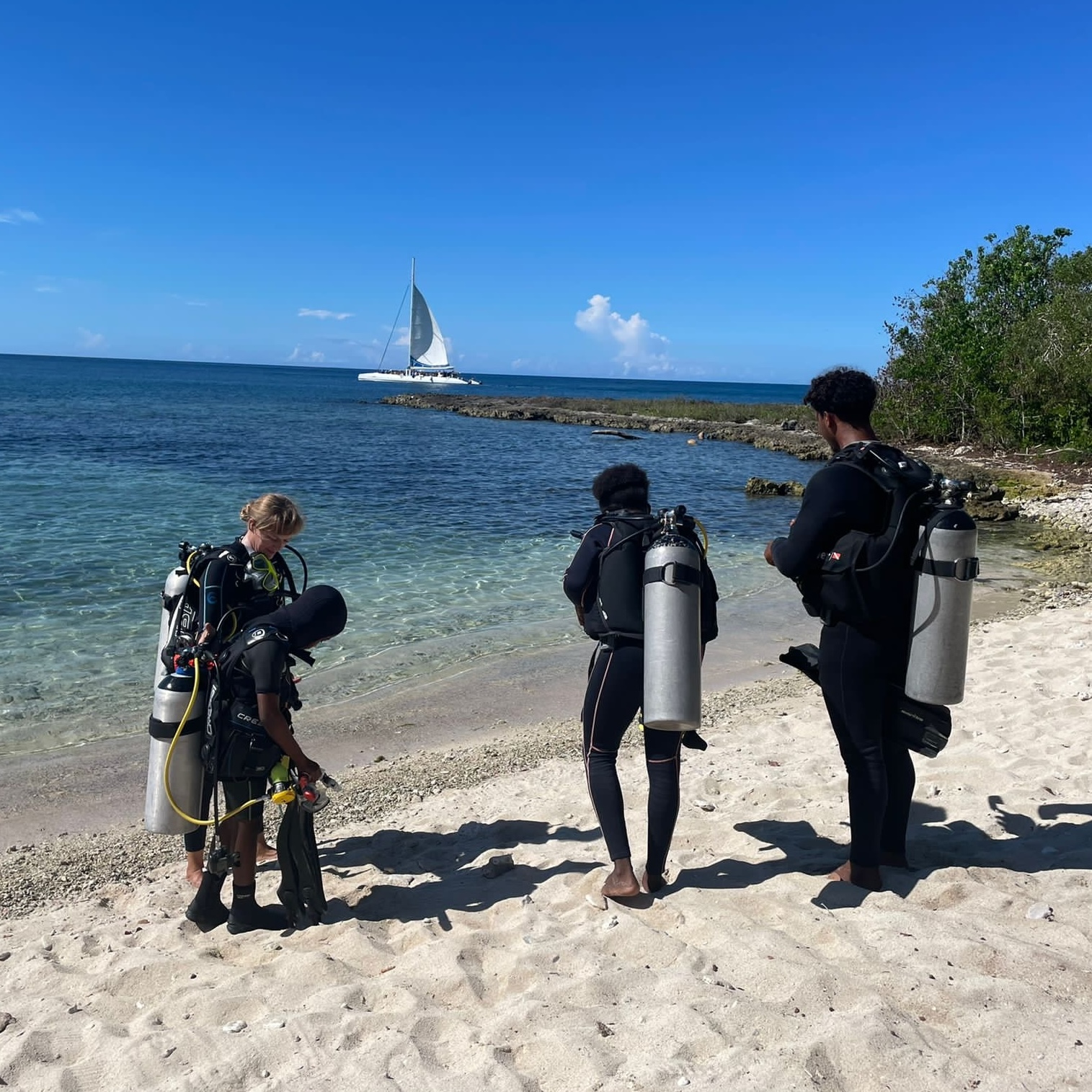 Baptême de plongée depuis la plage